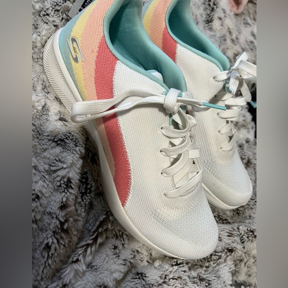 Skechers Shoes - Sketchers Bobs Memory Foam White Multi Color Sneakers